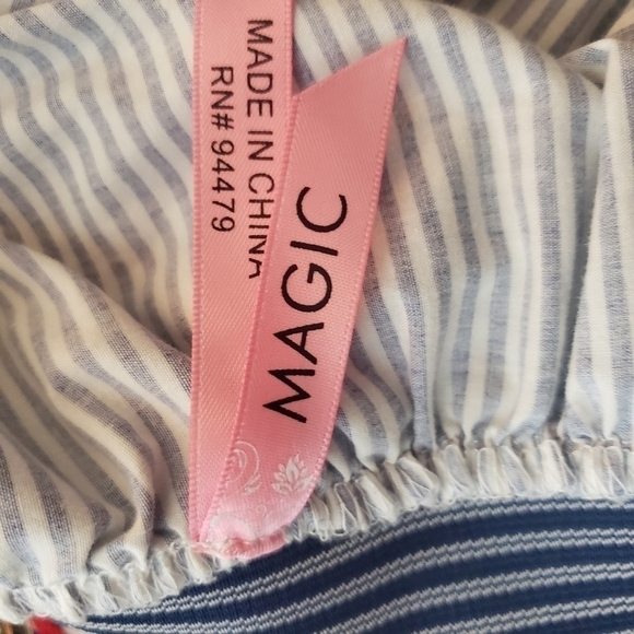 Magic Striped Embroidered A-line Skirt Size L - Picture 9 of 10